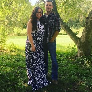 Tommy Bahama Navy and White Halter Maxi Sundress